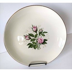 Homer Laughlin Vintage Moss Rose China Dinner Plates Set of 5